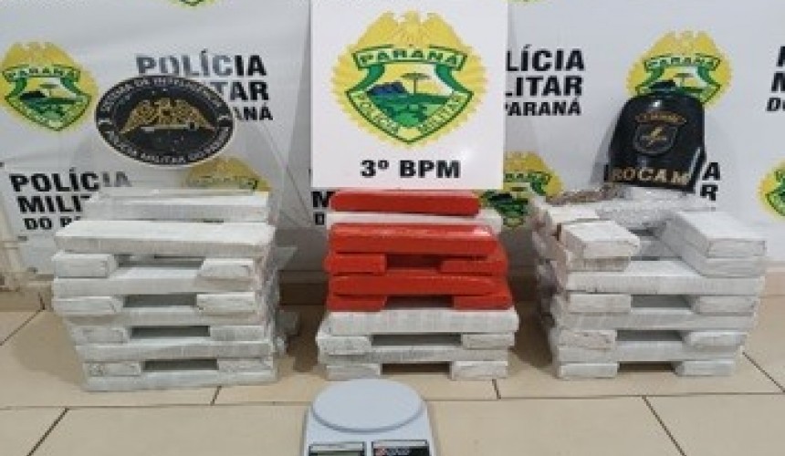 Casal é preso com 37 kg de maconha no sudoeste Paranaense