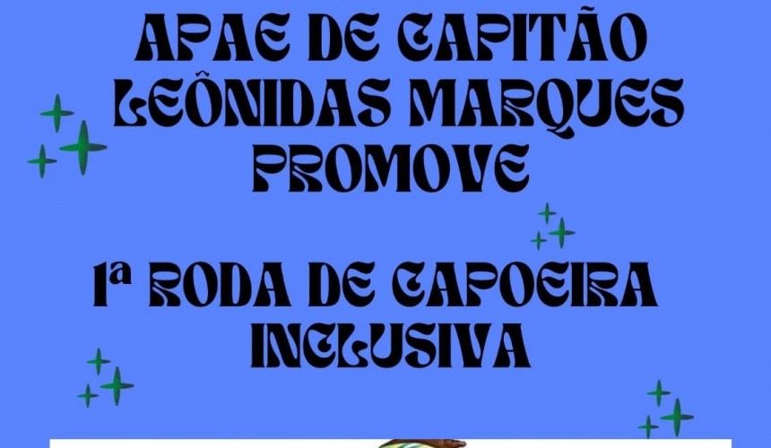 Alunos da APAE de Capitão vão participar no próximo domingo (05) de apresentação de Capoeira