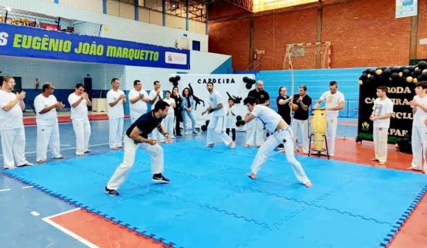 Alunos da APAE de Capitão demonstraram superação no 1ª Roda de Capoeira