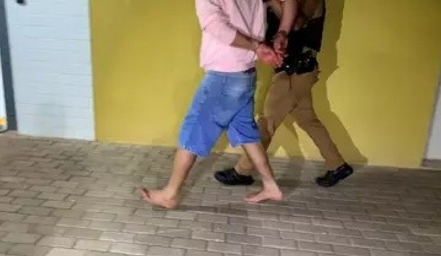 Homem é detido pela Polícia Militar após agredir a esposa em Cascavel