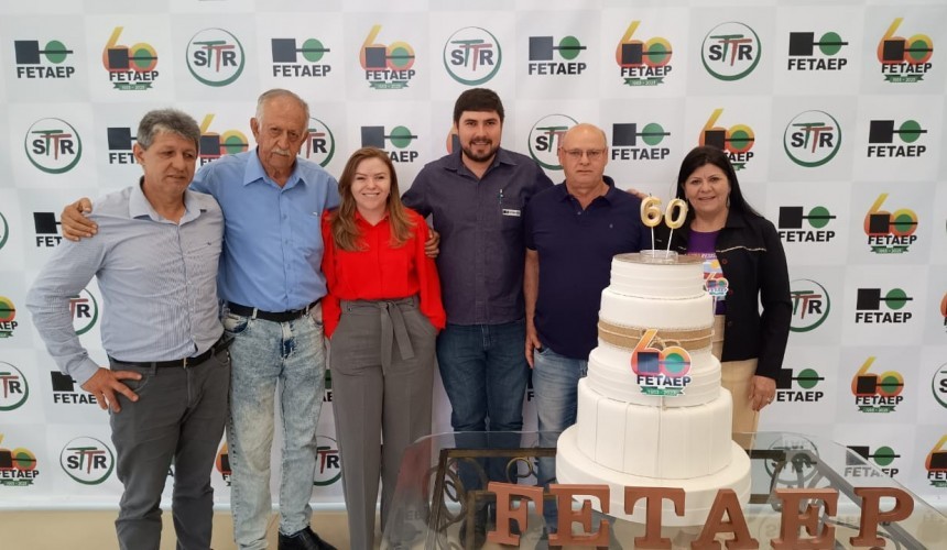 Presidente do Sindicato dos Trabalhadores Rurais e Assessor regional da Casa Civil estiveram representando Capitão em evento comemorativo dos 60 anos da FETAEP