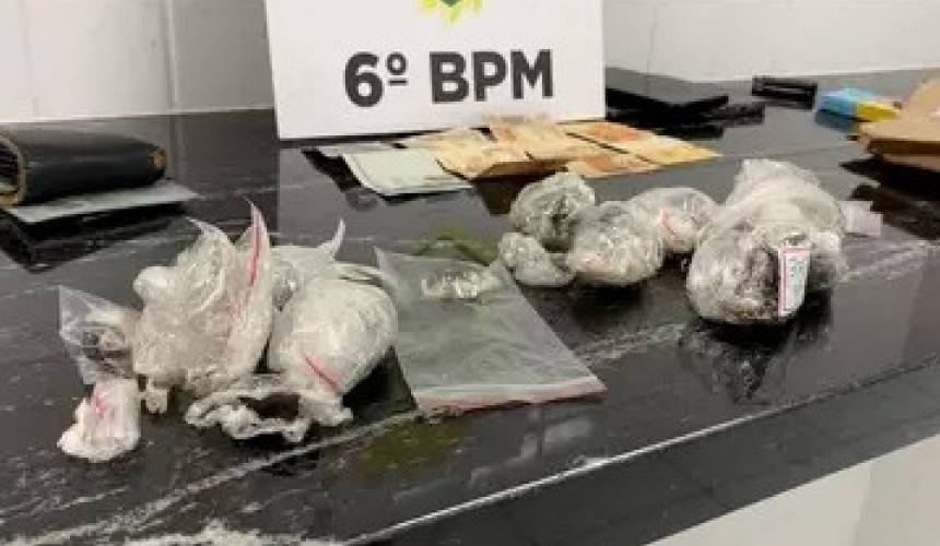 Rapaz que traficava drogas por 'delivery' é preso pela PM em Cascavel