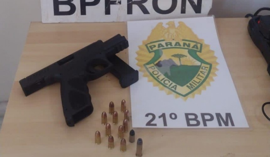 BPFRON e 21ºBPM apreendem arma, droga, veículo adulterado em Capanema