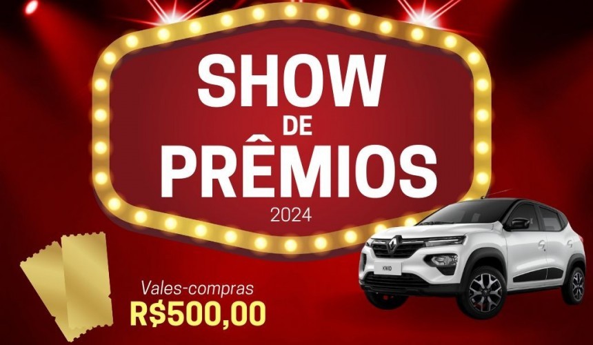 Show de Prêmios 2024 da Associação Comercial de Capitão vai sortear veículo zero km