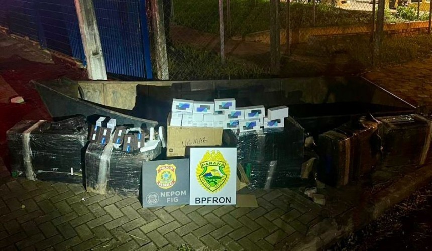 BPFRON e Polícia Federal apreendem produtos estrangeiros em Foz do Iguaçu