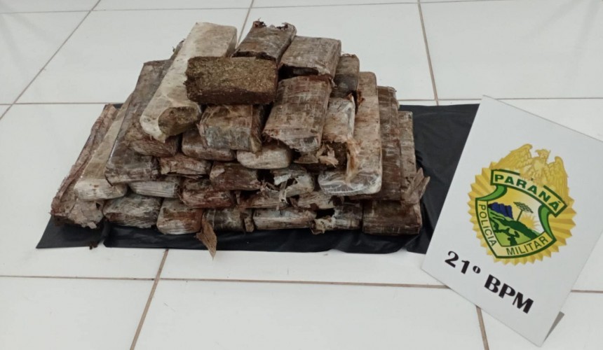 Polícia Militar apreende 27 kg de maconha em Realeza