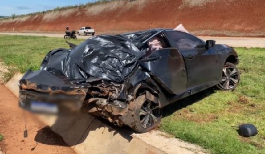 Passageiro morre em grave acidente na rodovia BR-163 e outras duas ficam feridas