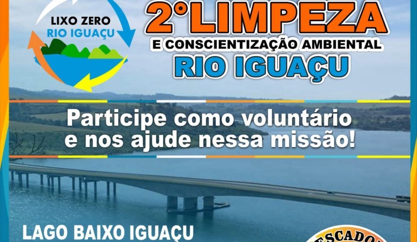 2° limpeza do Lago Baixo Iguaçu acontece neste sábado (16) em Capitão