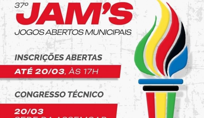 Acontece nesta sexta-feira (22) a abertura oficial da 37° edição dos Jogos Abertos Municipais de Capitão