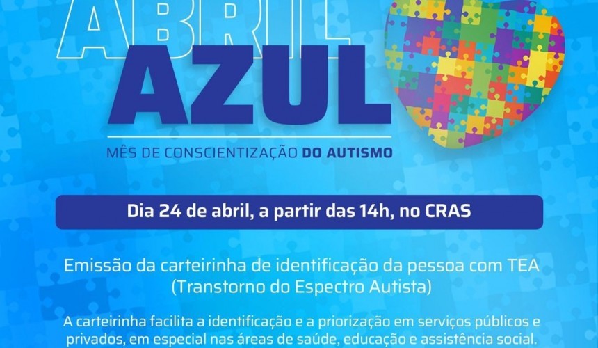 Emissão da carteirinha de identificação da pessoa com TEA (Transtorno do Espectro Autista) será realizado em Capitão