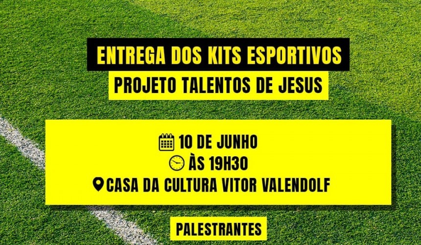 Através do Projeto Talentos de Jesus do Futebol Clube Cascavel, Capitão irá receber kits esportivos