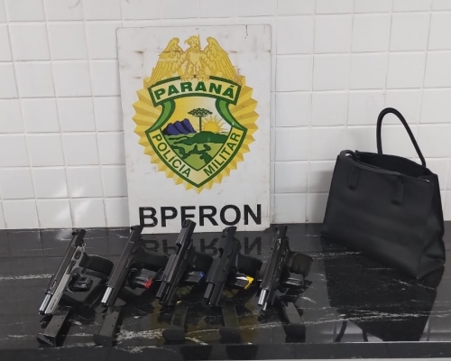 BPFRON prende mulher que viajava com cinco pistolas, em Capitão