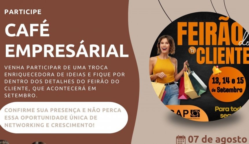 ACICAP de Capitão realiza café empresarial para lançamento do Feirão de Clientes