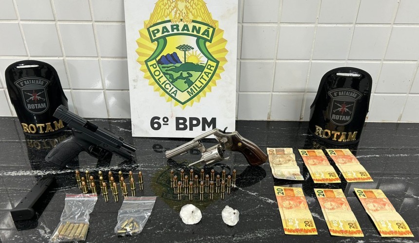 Seis pessoas são presas em Boa Vista da Aparecida por tráfico de drogas e porte ilegal de arma de fogo