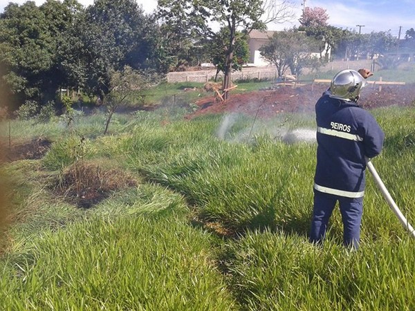 Bombeiros de Capitão controlam fogo em vegetação