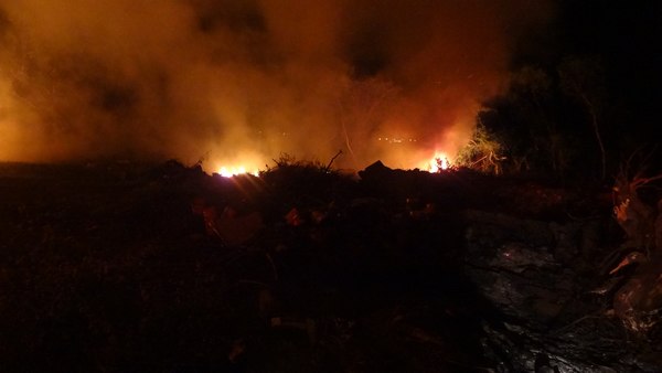 Incêndio ambiental no aterro sanitário de Capitão